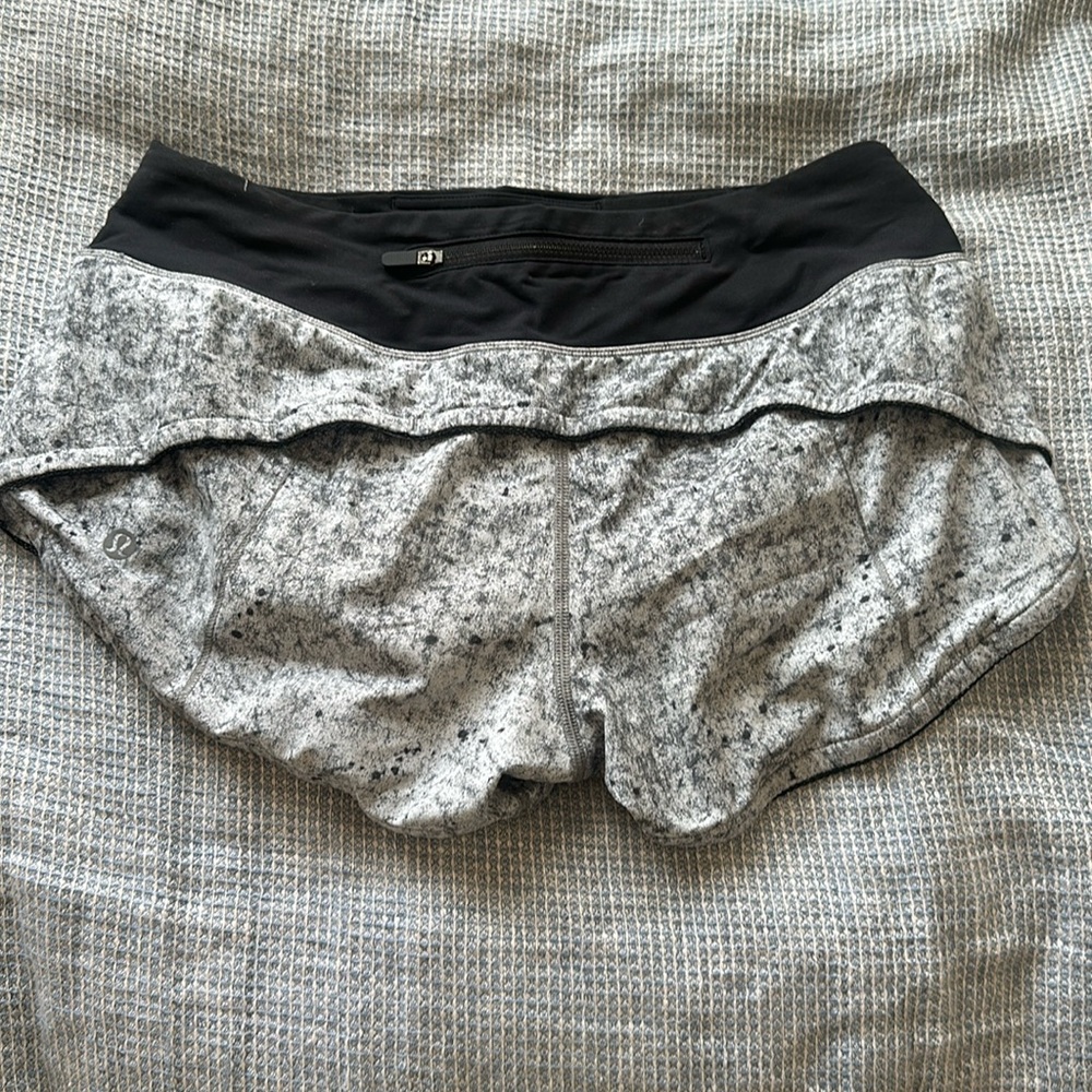 Lululemon grey low rise speed up shorts